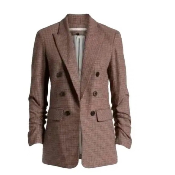 ♥️ NEW Veronica Beard Houndstooth Double-BreastedWool Blazer